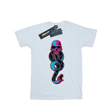 Harry Potter Boys Neon Dark Mark T-shirt 7-8 år Vit White 7-8 Years