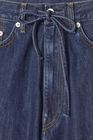 COS Women's Pantaloni In Denim Con Coulisse Gamba Extra Larga in Blu