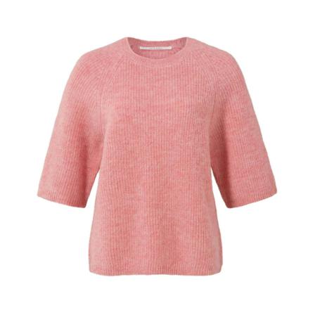Yaya, Round-neck Knitwear Roze, Dames, Maat:S
