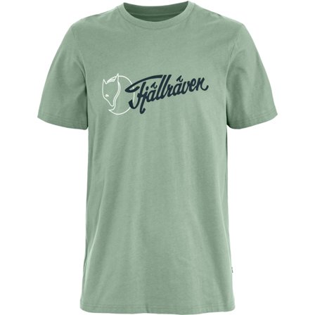 Fjällräven Men's Archive Logo T-Shirt in Misty Green/Grün, Bio-Baumwolle | Size: Small