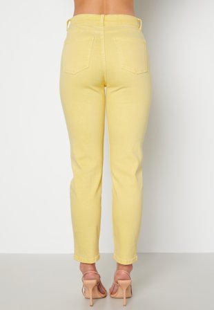 ONLY Emily HW Straight Jeans Lemon Meringue Klær