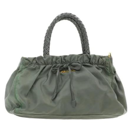 Prada Vintage, Pre-Owned Handbag Groen, unisex, Maat:ONE Size,nylon