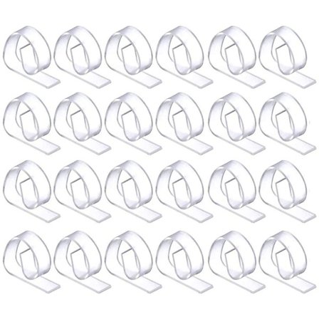 24-pack transparenta plastduksklämmor för picknickbord