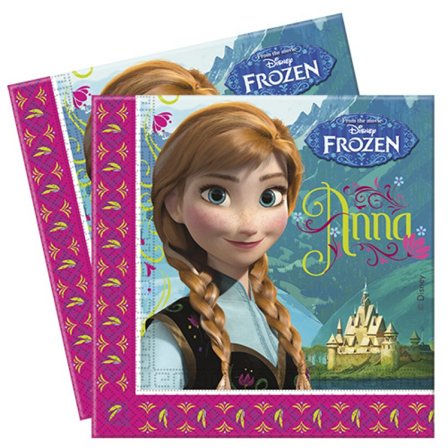 Servetter Frost / Frozen alpin Anna & Elsa 20-pack - Frost/Frozen Kalas Dekoration - Kalaslagret.se