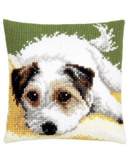 Stickpackung Kissen Kleiner müder Hund - Vervaco