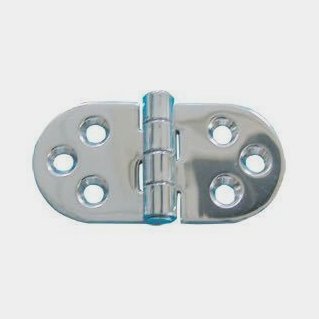 Hatch hinge, 78 x 40 mm, acid-resistant stainless steel (AISI 316)