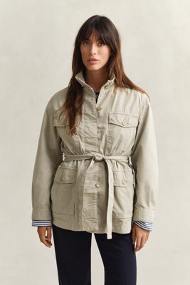 GANT - Feltjakke med belte til dame country beige