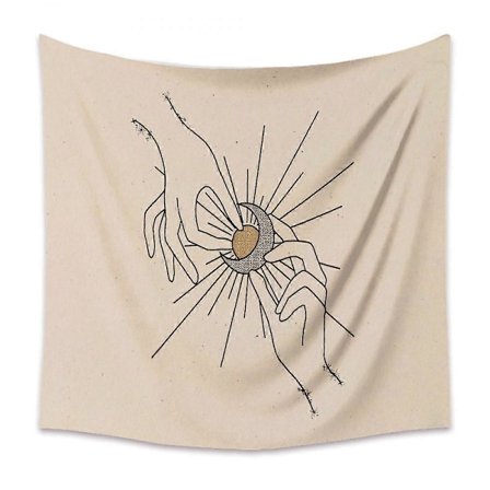 Wekity Vægtæppe Æstetisk Kunst Hjem Baggrundstof Dekoration Gave Mandala Bohemia Vægtæppe Velegnet til Stue Soveværelse Dekoration 5 51 x 59 tommer