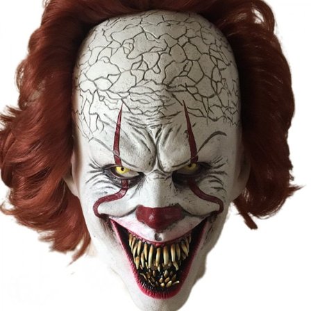 Clown Mask Latex Horror Cosplay Prop Halloween Voksen