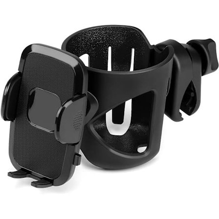 Universal koppholder med telefonholder/feste, 2-i-1 barnevogn