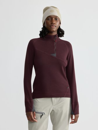 Klättermusen Huge Half Zip Sweater Women's's - Amaranth Red - Women's - M