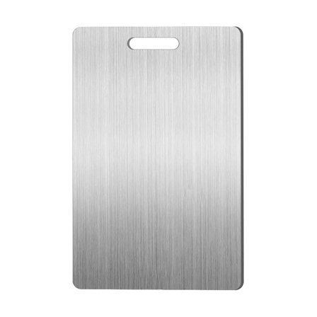 Dubbelsidig skärbräda i rostfritt stål för hushållskök, 34x23cm