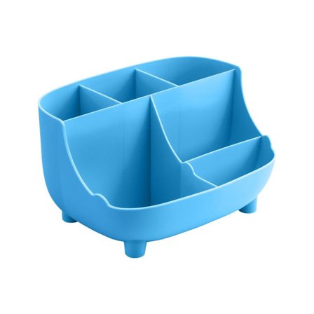 Skrivebordsarrangør i blått, penn- og blyantholder, eske, KLB