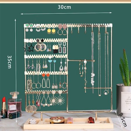 KZQ-Marmorikuvioinen koruteline kaulakorutelineellä ja rannekorutelineellä