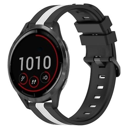 För Garmin Vivoactive 4 22mm vertikalt tvåfärgs watch