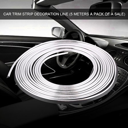 Bil Interiör Dekorlister Dörr Instrumentbräda Luftventil Ratt Flexibel Dekor Linje Blå