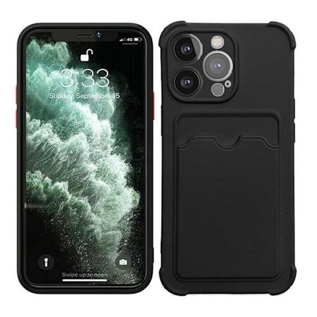 iPhone 13 PRO Max -Bumper Extra Stöttåligt Mjuk Korthållare Skal