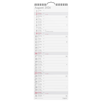 Månedskalender spiral 2026