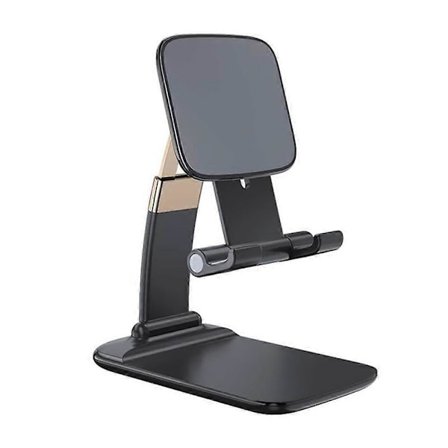 Foldbar Bord Mobiltelefonholder Tyngdekraft Tablet Stand til Android iPhone iPad Air (2020) - Sort