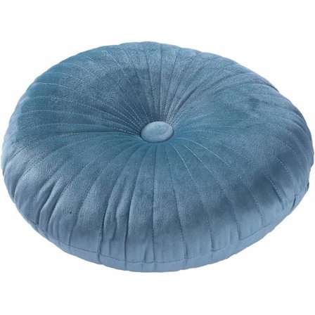 Rund Pude til Sofa med Fløjlskant - Lille Dekorationspude