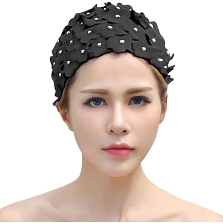 Blomster Svømmehætte til Kvinder Blomster Svømmehætte til Damer Moderigtig Svømmehat Super Stretch Badehætte Elastisk Badehætte Strand Surfing Langt 