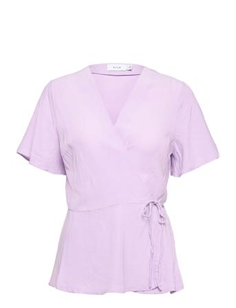 Vifini Wrap S/S Top/Su Purple Vila
