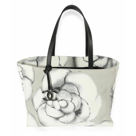 Chanel Vintage Tote Tass , Grijs , Dames , Maat: ONE Size Vintage Tassen