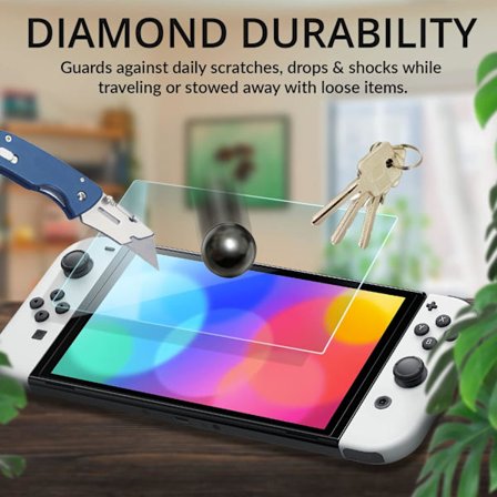 (4-pack) 7in Glasskydd för Nintendo Switch OLED-konsoltillbehör - Härdat glas