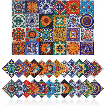 24 stk. 20*20 cm fliseklistermærker vægdekoration badeværelse køkken vægklistermærke vandtæt PVC dekoration klistermærker – max