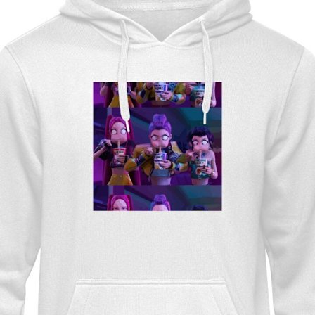 Hoodie Demon Hunters KPop figur med mörk aura