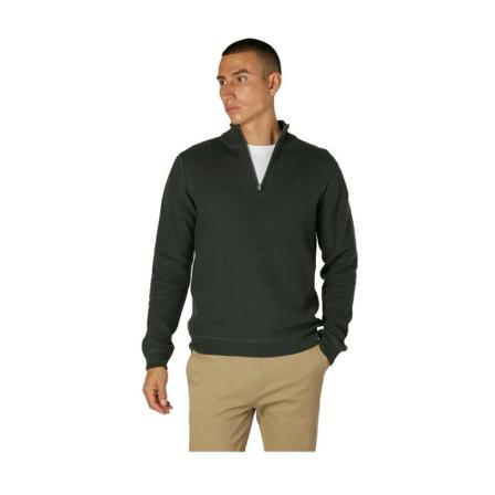 Clean Cut Trui- CC Lauritz 1/2 ZIP Knit , Groen , Heren , Maat: L