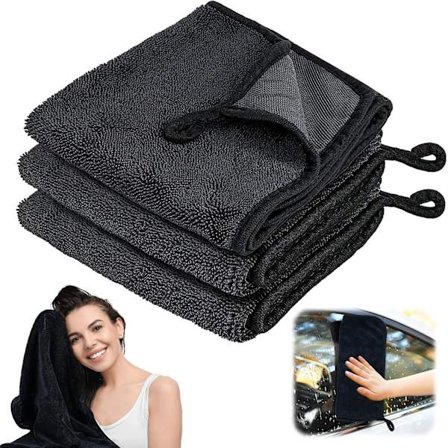 3-pak XXL Mikrofiber Rengøringsklude (40x60cm) - Høj kvalitet, super absorberende håndklæder egnet til bil-, bruse-, køkken- og rengøring i hjemmet.