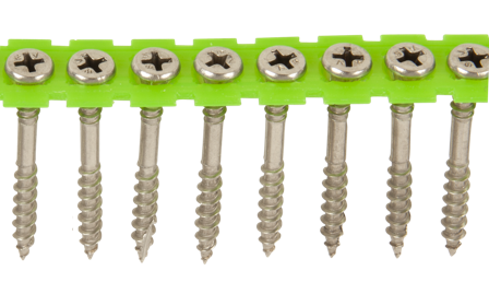 ESSVE 537601 Fasadeskrue 4,2 x 45 mm, rustfri/syrefast A4, bånd. Blank, 1000-pakning, Innfesting