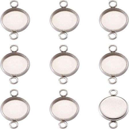 Bakke Vedhæng Bezel Bakke Pendant Connectors