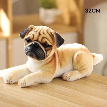 Simulering Hund plyschleksak Mjuk stoppad docka Bedårande barnkramar kudde Födelsedagspresent till pojkar flickor