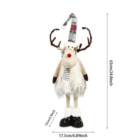 Jul Stor Stående Elg Dukke Navidad Figurin Ornamenter Med Lys Reinsdyr