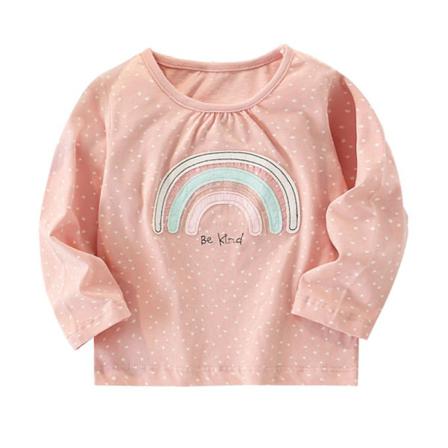 T-shirt Med Rund Hals För Barn Polka Blus