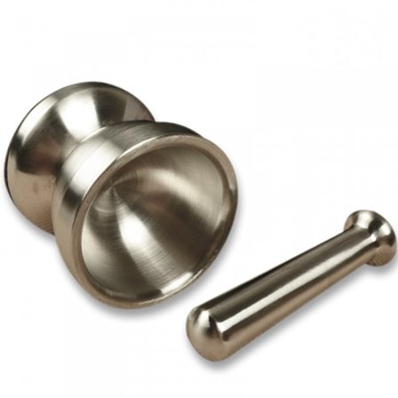 Morter og støter sett Børstet rustfritt stål Kryddermølle Tablettknuser Urtebolle{BT}
