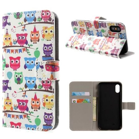 Plånboksfodral iPhone X / iPhone Xs - Ugglor På Kalas