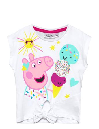 Short-Sleeved T-Shirt T-shirts Short-sleeved Hvit Gurli Gris*Betinget Tilbud