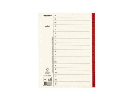 Esselte Pappregister Servo A4 A-Ö röd - Lyreco - Kontorsmaterial - Pärmar och register - Servoregister
