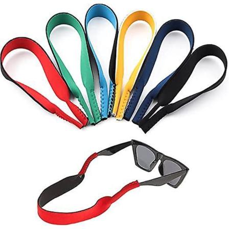 Elastiskt neoprenband 6-pack för sportglasögon, solglasögon och case
