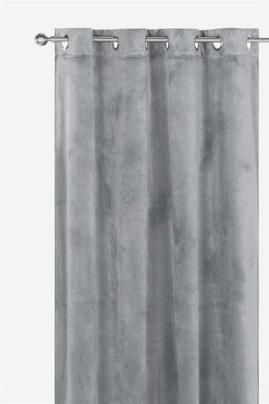 Cellbes of Sweden - Fløjlslængder med snørehuller 2-pack i grå i størrelse 135 x 220 cm