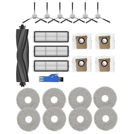 Varaosat Dreame L10S Ultra ja L10 Ultra robotti-imureille, sisältäen pääharjan, sivuharjat, HEPA-suodattimen, pölypussin, mopin jne.