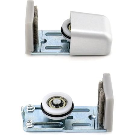2 stk Justerbare Gulvføringer Vægge/Dørbundsguide til Skydedøre i Træ (Justeringsområde: 7mm-35mm)