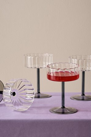 Jotex - Cocktailglass 4-pk Transparent/grå - CAIO - Kjøp Glass hos Jotex