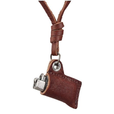 2x Justerbar Unisex Retro Lighter Design Hengesmykke i Ku-skinn Smykker Gave
