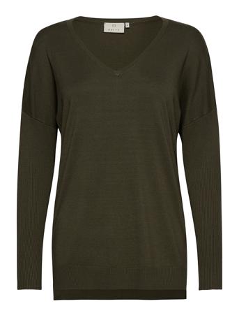 Kamachelle Knit Pullover Green Kaffe