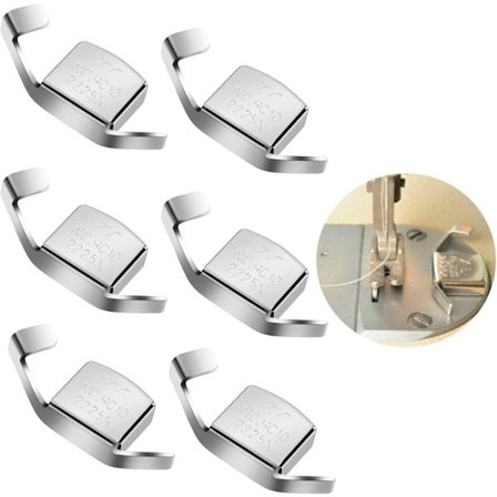 Symagneter, 6 stk syguider, symaskintilbehør, forstørrelsesglass