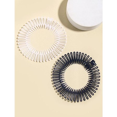 2 muovista Zic zac tiaraa (1 sininen + 1 valkoinen)